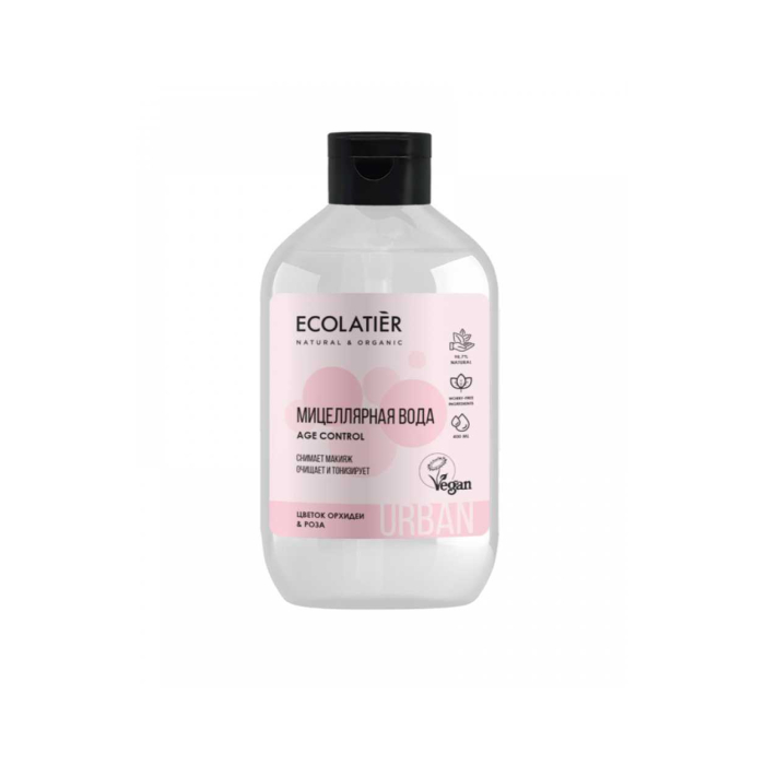 Agua micelar desmaquillante Ecolatier Urban Flor de orquídea y rosa 400 ml