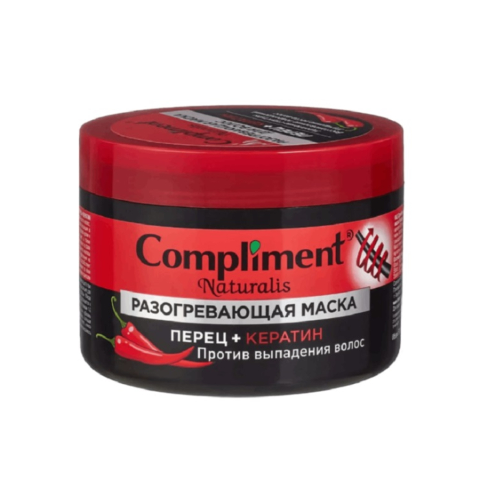 Mascarilla para el cabello Compliment calentadora pimiento + queratina 500 ml