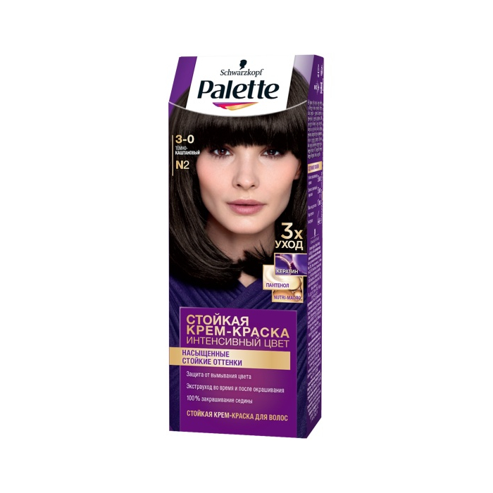 Crema-tinte para el cabello Palette N2 (3-0) oscuro