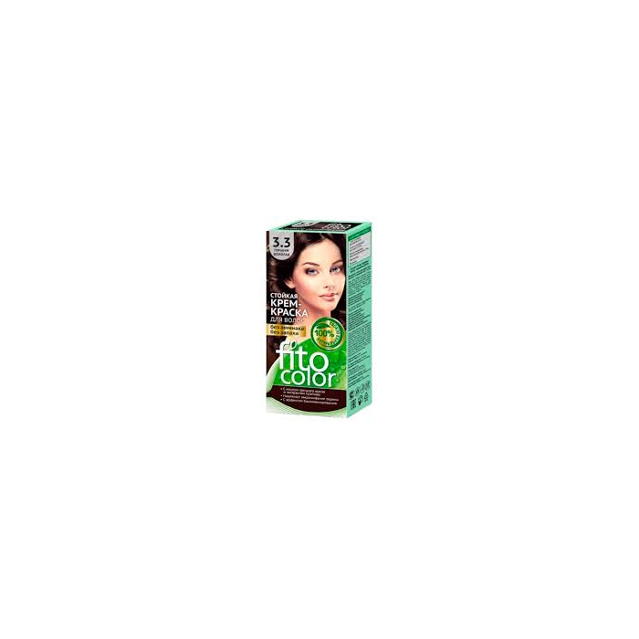 Pintura para el cabello FitoColor tinte crema permanente tono 3.3