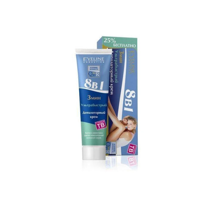 Crema depilatoria Eveline Cosmetics ultrarrápida 8 en 1 3 min 125 ml