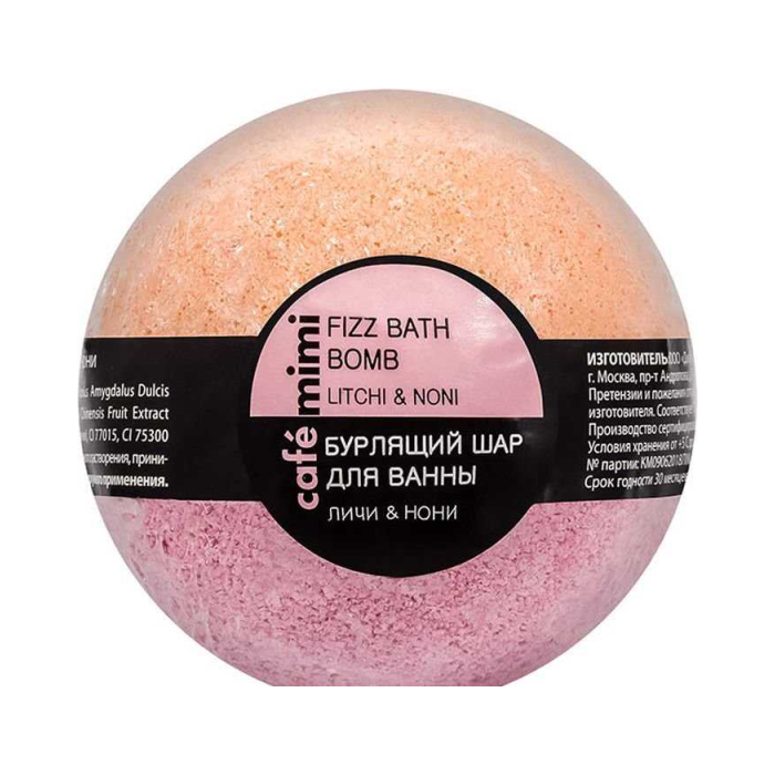 Bomba de baño efervescente Cafe Mimi Lichi & Noni 120 gr