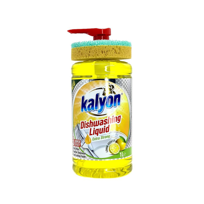 Detergente para lavar platos Kaylon Extra Strong Lemon limón con esponja 1 l