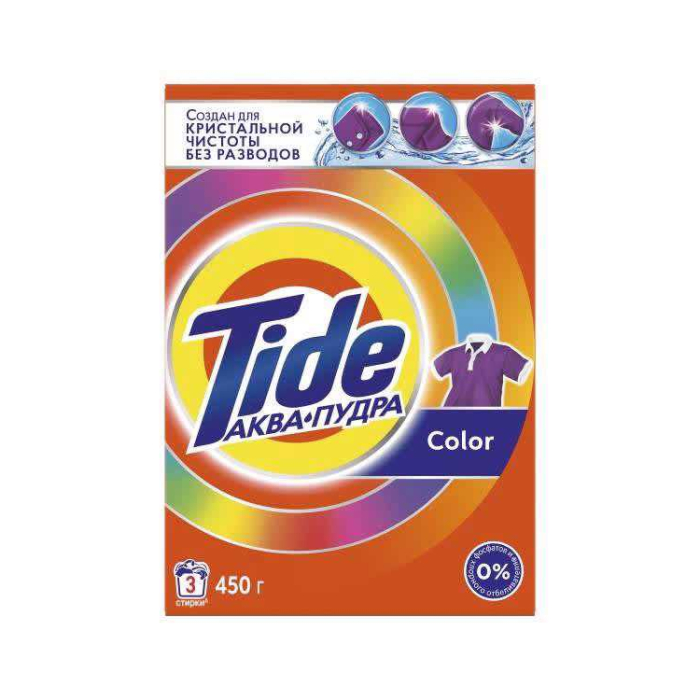 Порошок для стирки Tide Color Аква пудра автомат 450 гр