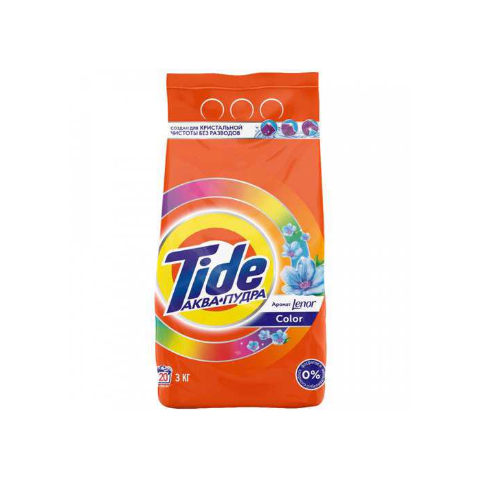 Tide Color Aqua powder laundry detergent Lenor scent 3 kg