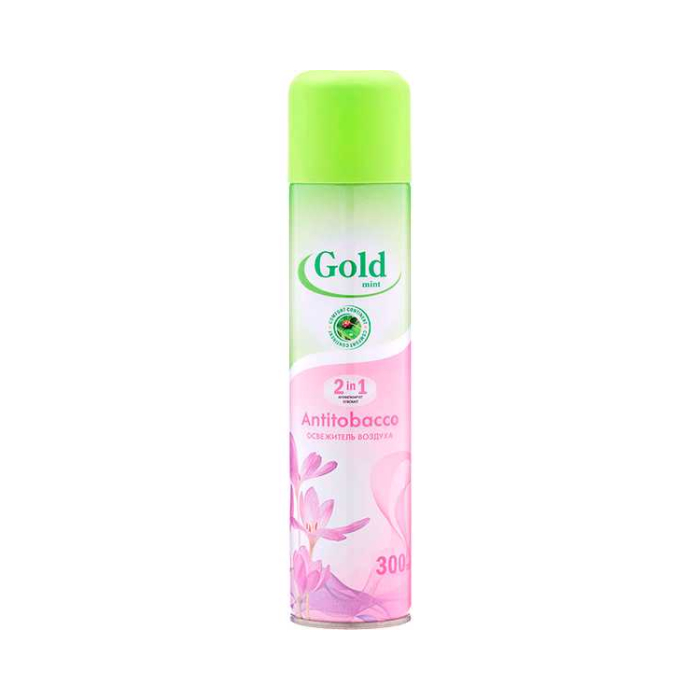Ambientador Gold Mint 2 en 1 antitabaco 300 ml