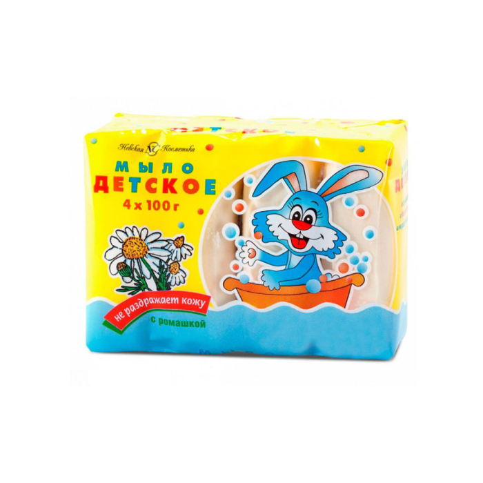 Jabón Infantil Cosmética Nevskaya manzanilla 4*100 gr