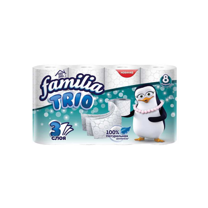 Toilet paper Familia Trio 3 layers 8 rolls