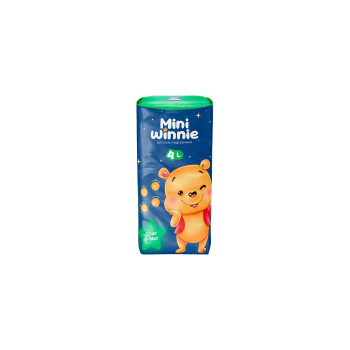 Pañales Mini Winnie L4 9-12 kg 52 uds