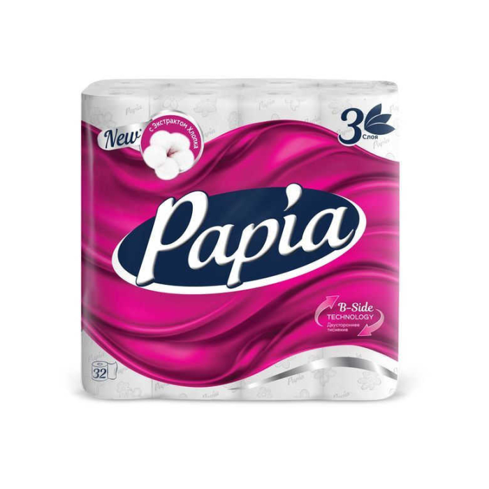 Toilet paper Papia 3 layers 32 pcs