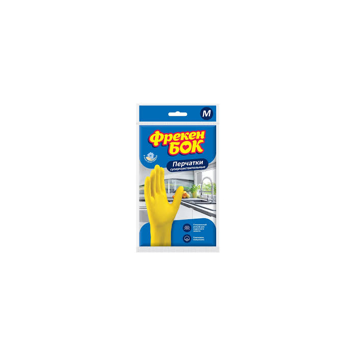 Guantes de goma Freken Bok super sensibles tamaño M 1 par