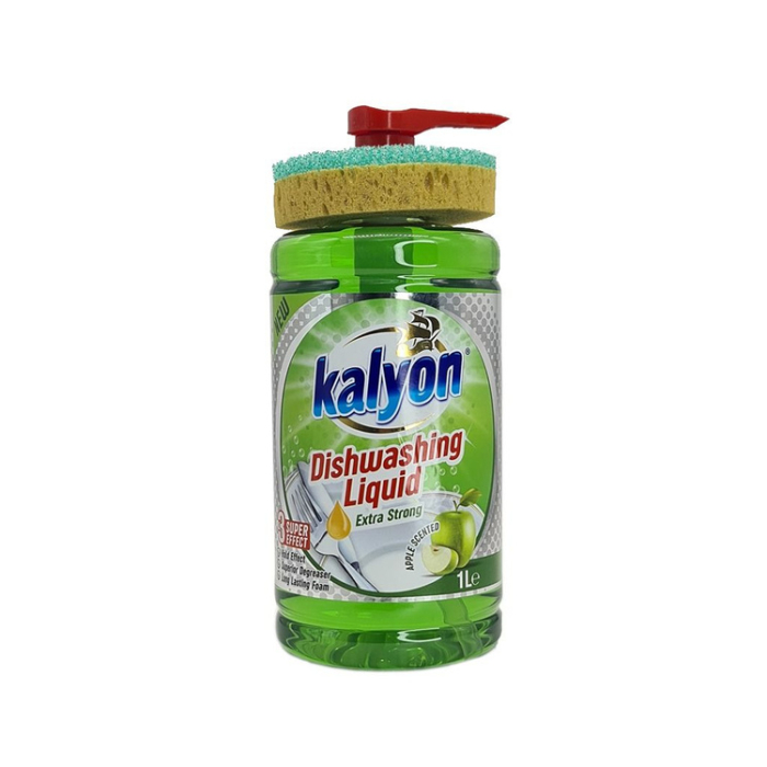 Dishwashing liquid Kalyon apple with sponge 1 l