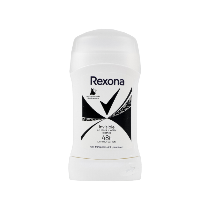 Desodorante-antitranspirante Rexona Invisible en negro y blanco 50 ml
