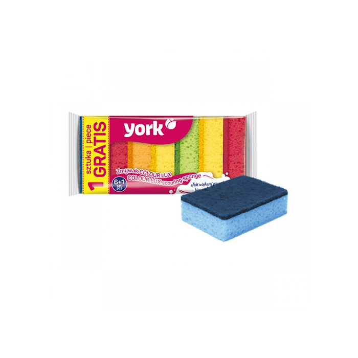 Esponjas YORK 6+1 uds. Color lujo