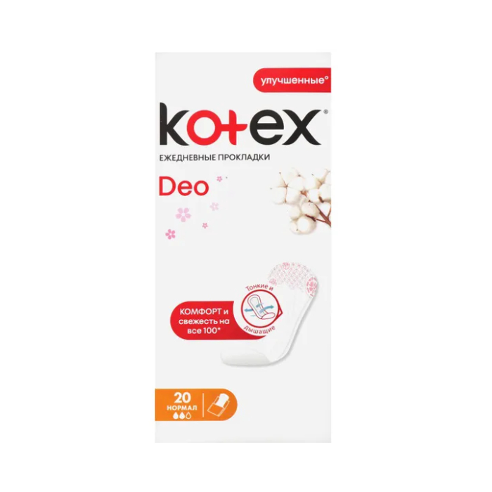 Kotex compresas diarias Deo normal nº 20 uds