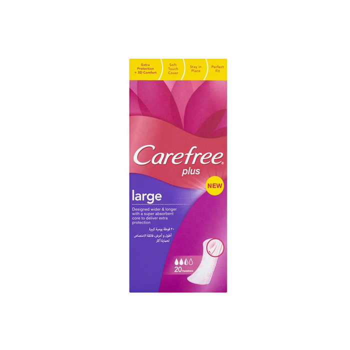 Carefree Plus large soft scented sanitary pads 20 pcs