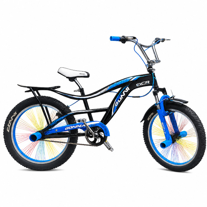 Велосипед BONVI GLCR Fat Bike детский чёрно-синий  0423  BMX-24 амор 64