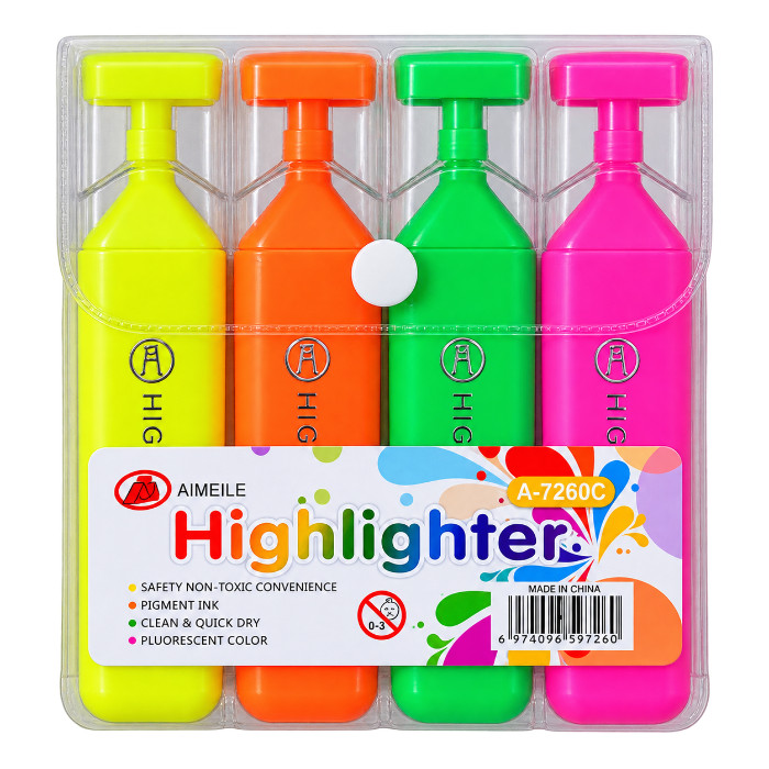 Маркер HIGHLIGHTER A-7260C (4 шт.)