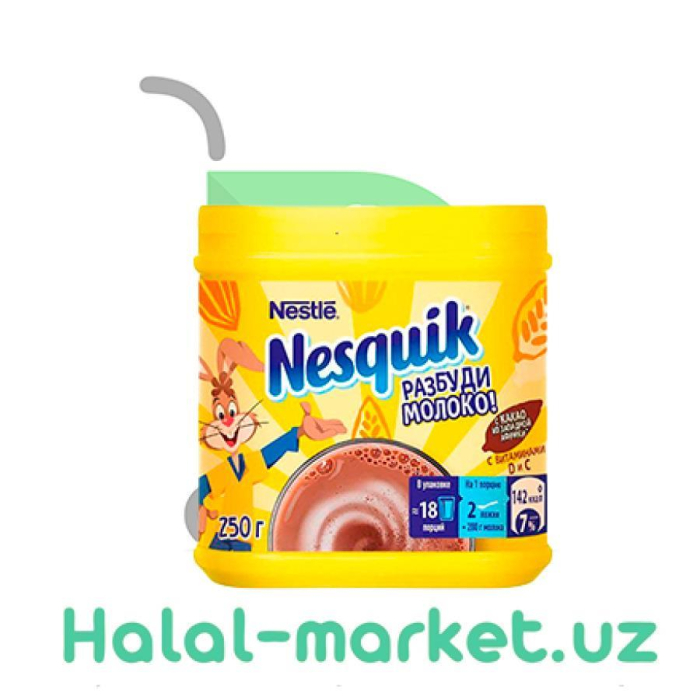 Какао NESQUIK Разбуди Молоко 250гр Пл/б