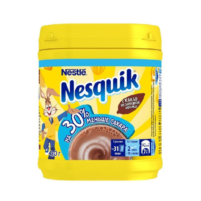 Какао NESQUIK Разбуди Молоко 420гр Пл/б