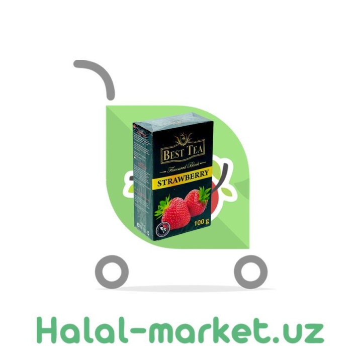 Чай зеленый BEST TEA Клубника 100гр