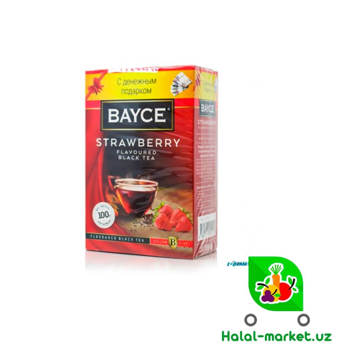 Чай черный BAYCE Клубника 80гр