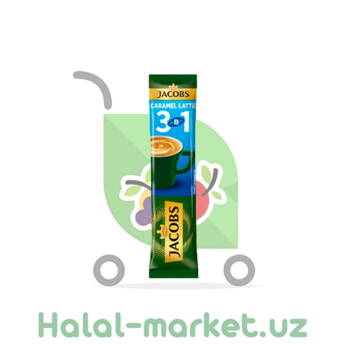 Кофе JACOBS 3в1 LATTE Карамель 17.5гр