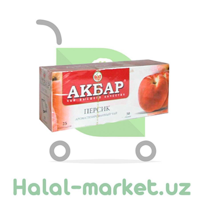 Чай черный AKBAR Персик 25пак