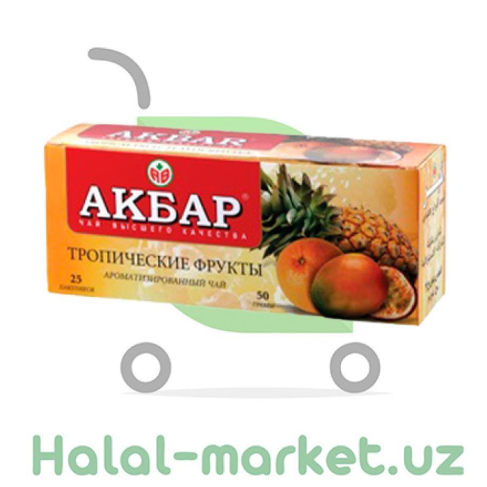 Чай черный AKBAR Тропические фрукты 20пак (enveloped)