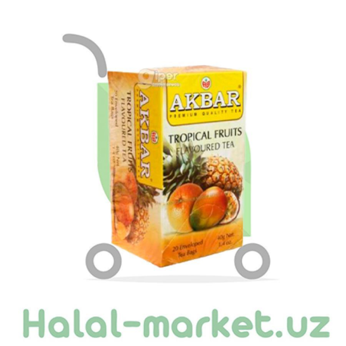 Чай черный AKBAR Тропические Фрукты 20*40гр