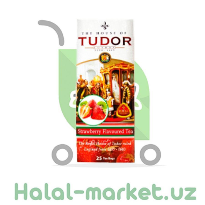 Чай чёрный TUDOR Клубника 25 bags