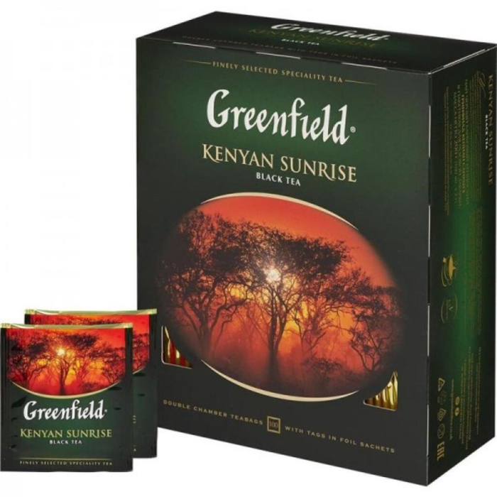 Чай черный GREENFIELD Kenyan Sunrise 100ПАК