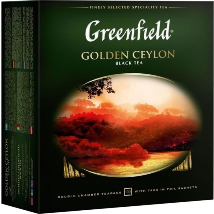 Чай черный GREENFIELD Golden Ceylon 100ПАК