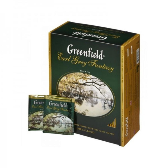 Чай черный GREENFIELD Earl Grey 100ПАК