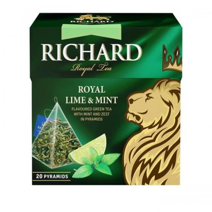 Чай зеленый RICHARD Royal Lime+Mint 20пир