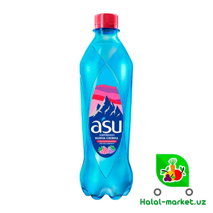 Вода газ ASU Малина,Ежевика 0.5л