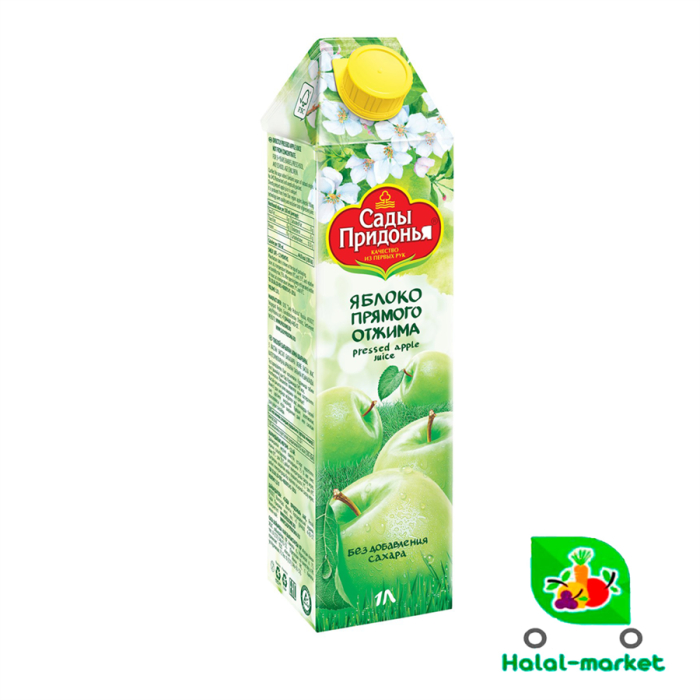 Сок САДЫ ПРИДОНЬЯ ЗЕЛЕНОЕ ЯБЛОКО 1л