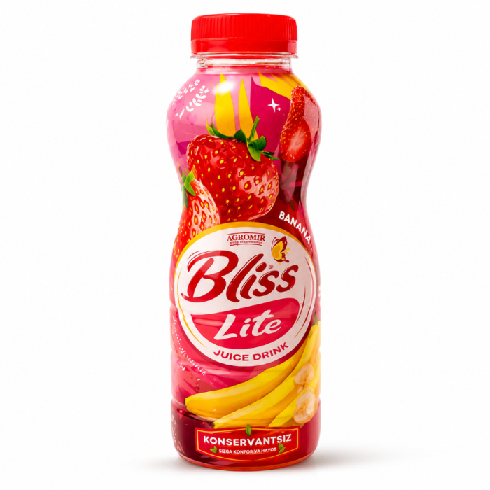 Сок BLISS LITE Банан-Клубника 0,5л пл/б