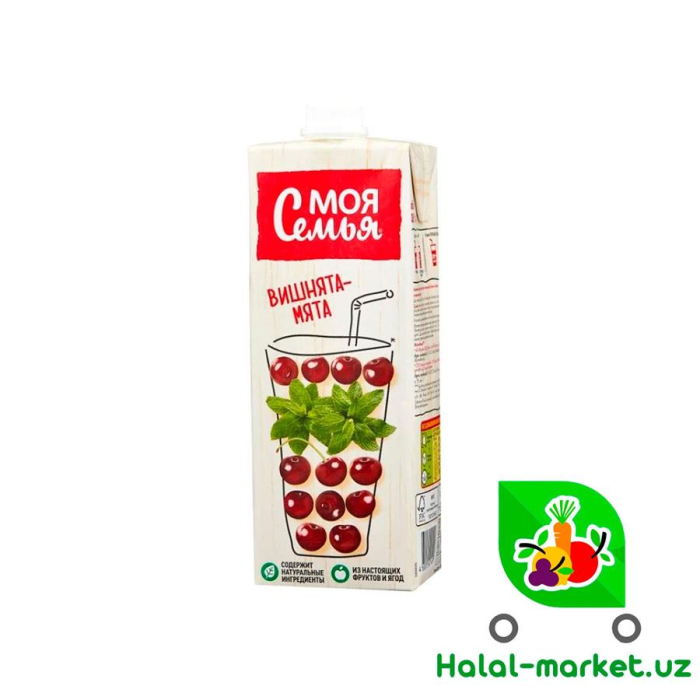 Сок Моя Семья Вишня-Мята 0,95л