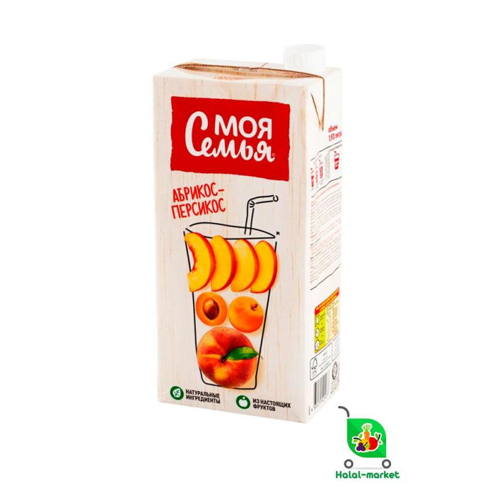 Сок Моя Семья Персик -Кудесник 1,93л