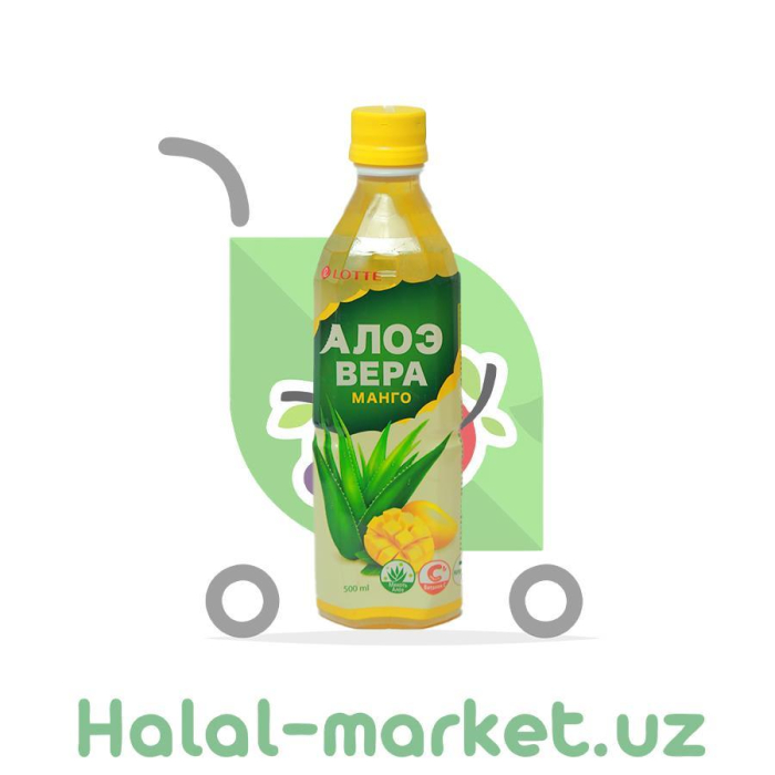 Напиток Aloe Vera Lotte Mango 15% 500мл