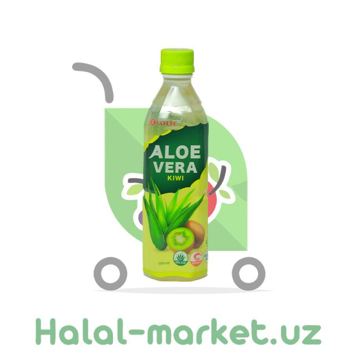 Напиток Aloe Vera Lotte Kiwi 15% 500мл