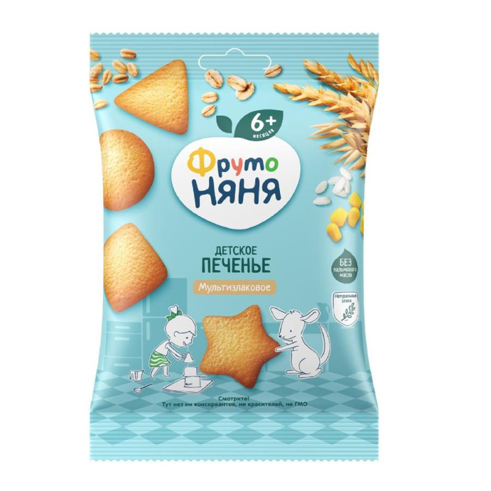 Печенье детская ФРУТО НЯНЯ Мультизлаковое 50гр