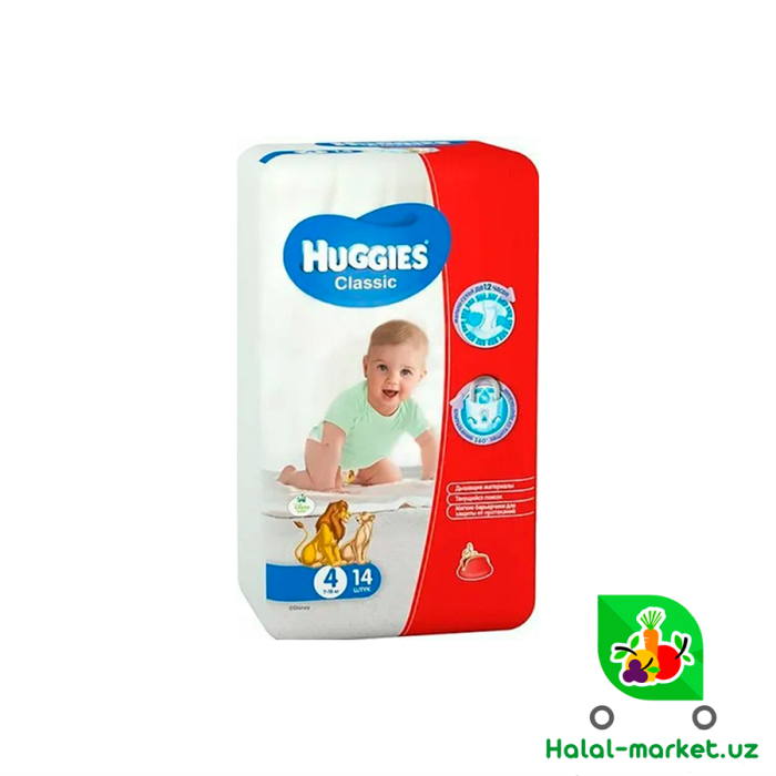 Подгузники HUGGIES CLASSIC (4) 14шт