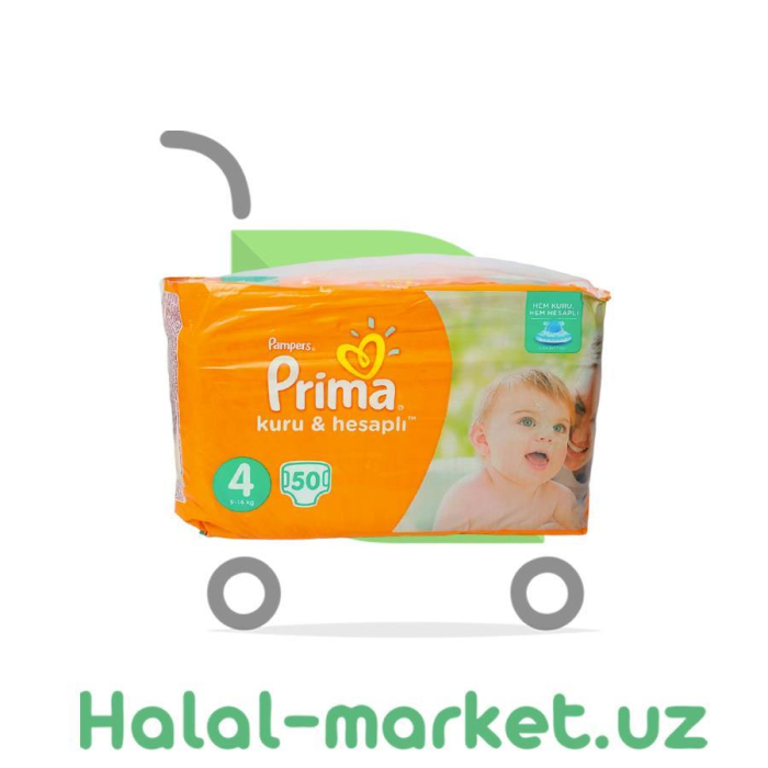Подгузники Prima 4+ (50)шт