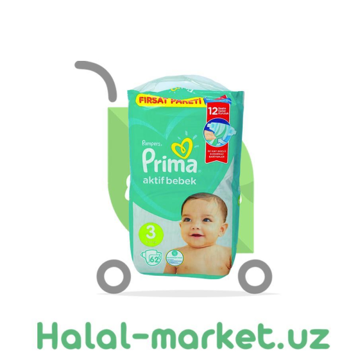 Подгузники Prima 3 (62)шт