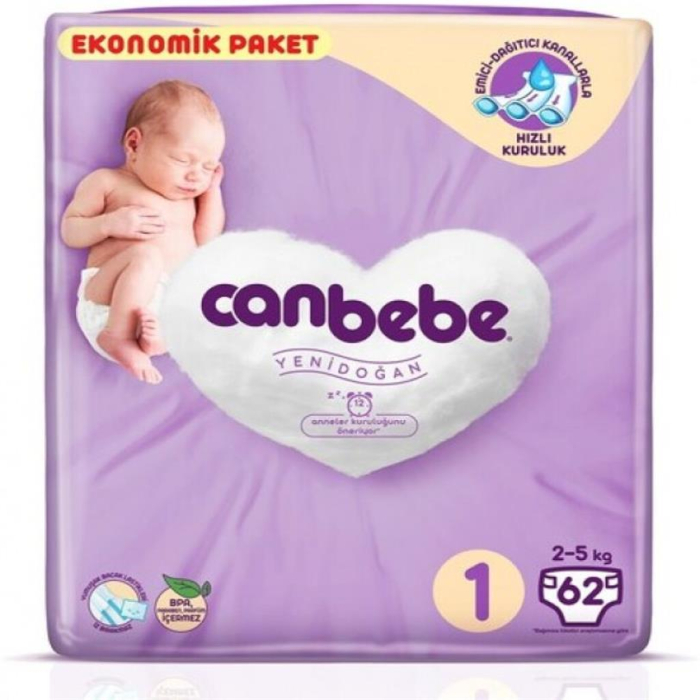 Подгузники CANBEBE (1) 62шт