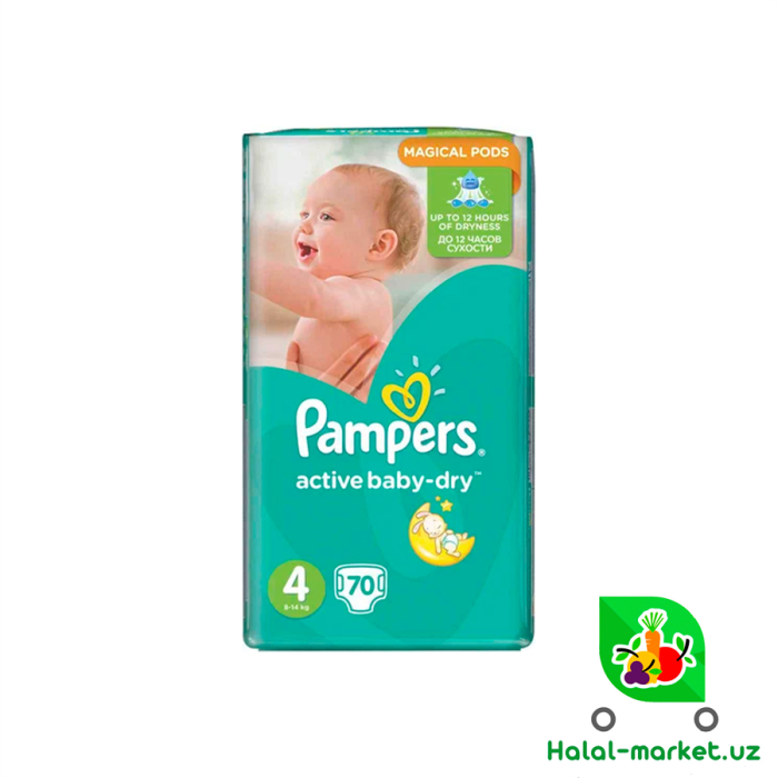 Подгузники PAMPERS ACTIVE BABY-DRY (4) 70шт