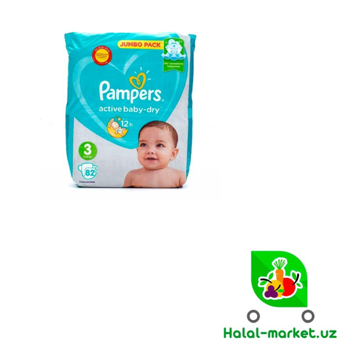 Подгузники Pampers 3 (82шт)