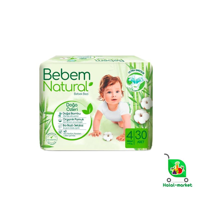 Подгузники BEBEM NATURAL №4 30шт